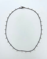 TenThousandThings White Pearl Foxtail Chain Necklace