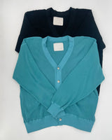 Unisex Waffle Rib Cotton Cardigan