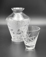 Engraved Crystal Bedside Decanters