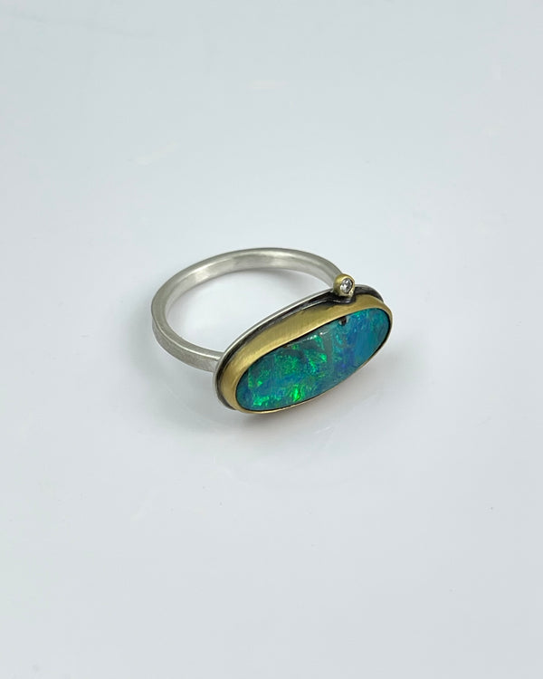 Ananda Khalsa Boulder Opal Ring