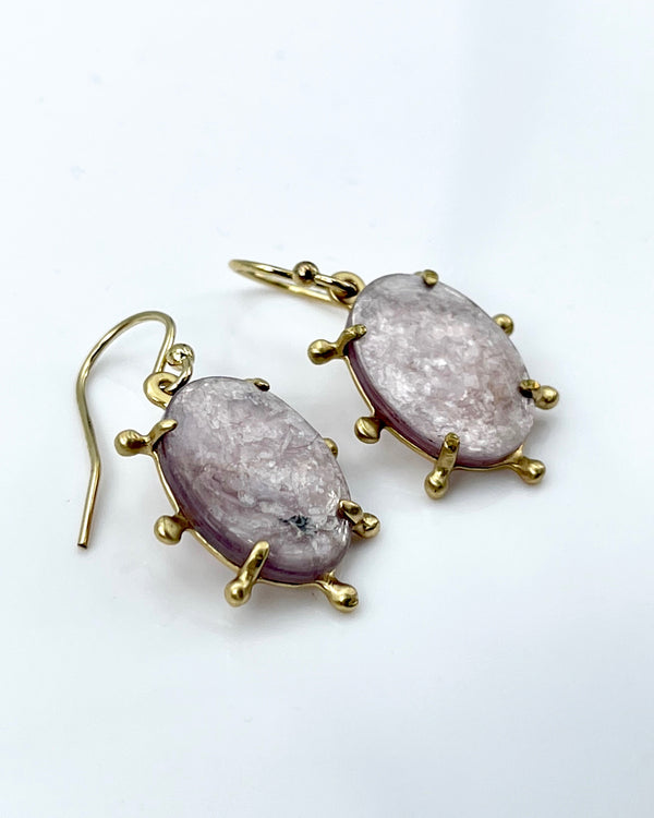 Julie Cohn Sunburst Purple Mica Earrings