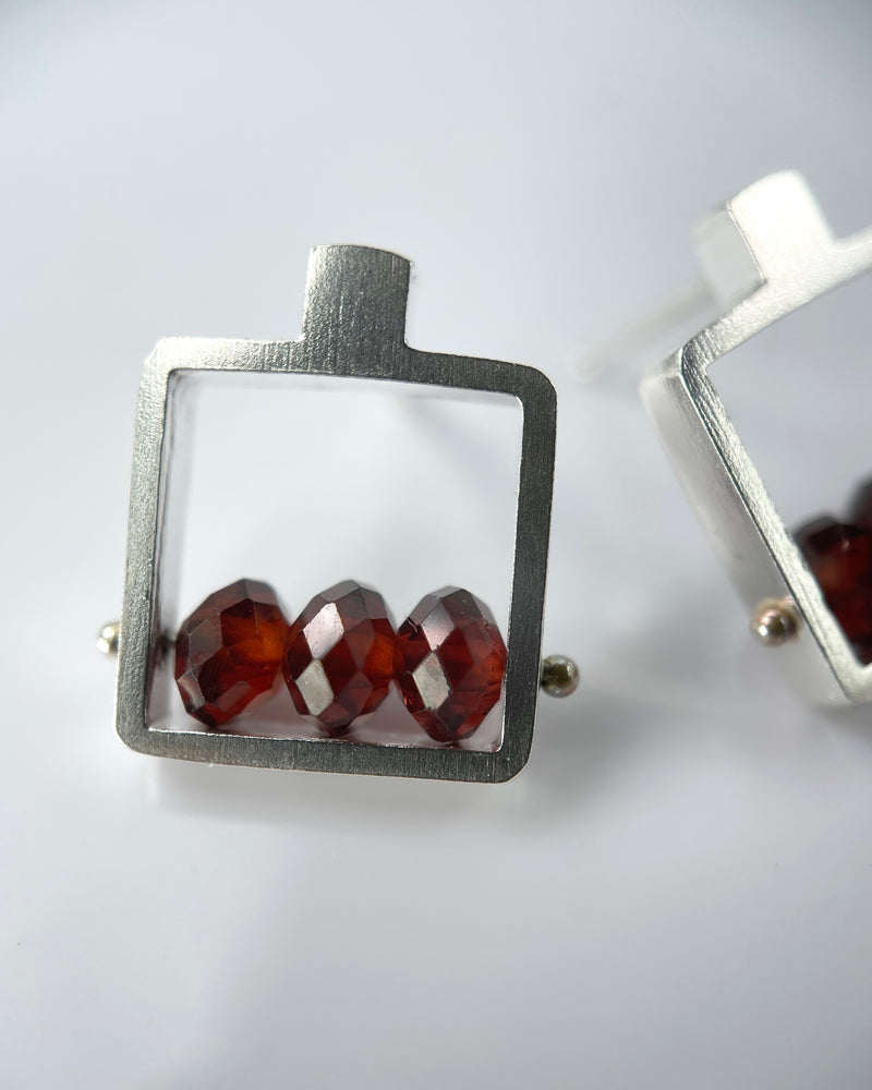 Ashka Dymel Square Frame Earrings