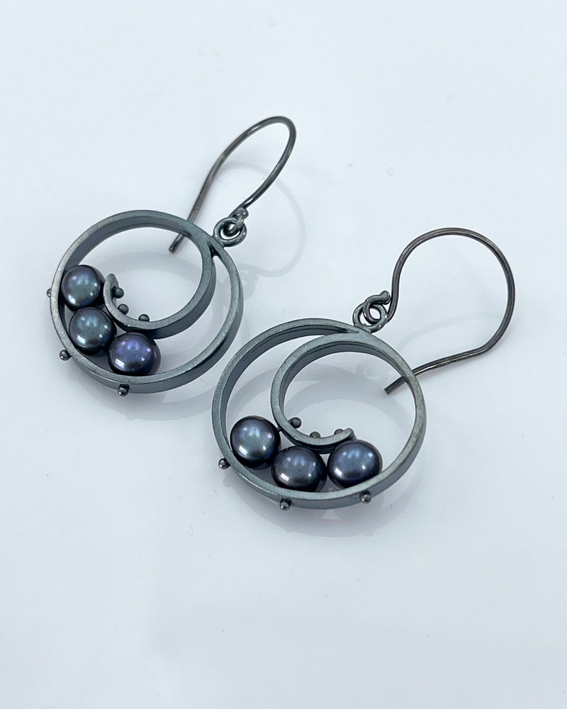 Ashka Dymel Spiral Earrings