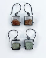 Ashka Dymel Open Rectangle Earrings