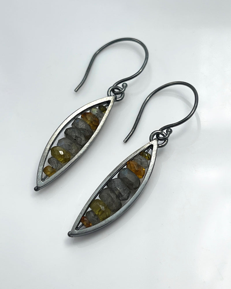 Ashka Dymel Leaf Earrings