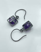 Ashka Dymel Square Cage Drop Earrings