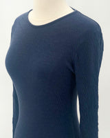 Hi-Soft Double Faced Long Sleeve Top, Dark Navy