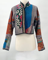 The Kaira Cropped Patchwork Jacket, Sunset