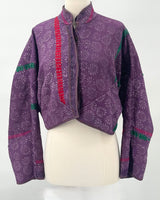 The Kaira Cropped Indigo Jacket, Purple