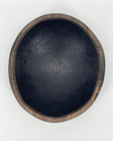 Black Ebonized Oak Oval Bowls