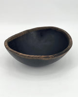 Black Ebonized Oak Oval Bowls