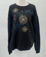 Night Blooms Black Sweatshirt