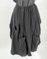 Basco Cotton Skirt, Charcoal