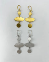 Jane Diaz Small Disc & Ellipse Drop Earrings