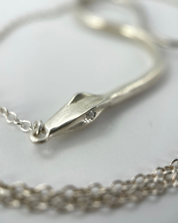 Annette Ferdinandsen Serpent with Lariat & Diamond Eyes Necklace