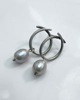 Lorelei Hamm Loop Earring with Pearl