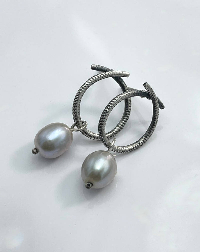 Lorelei Hamm Loop Earring with Pearl
