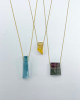 Margaret Solow Stone & Gold Chain Necklaces