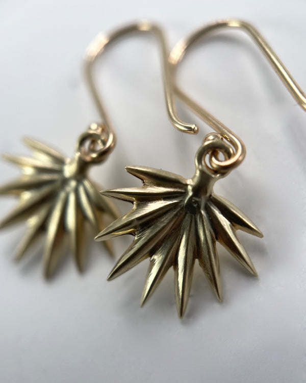 Annette Ferdinandsen Tiny Gold Fan Palm Earrings