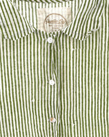 Green Stripe Cotton Shirt
