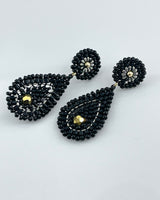 Miguel Ases Black Teardrop Earrings