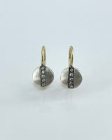 Suneera Silver & Black Diamond Hoops