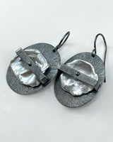 Heather Guidero Carved Ellipse Band Earrings