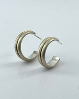 Suneera Silver and Gold Hoops