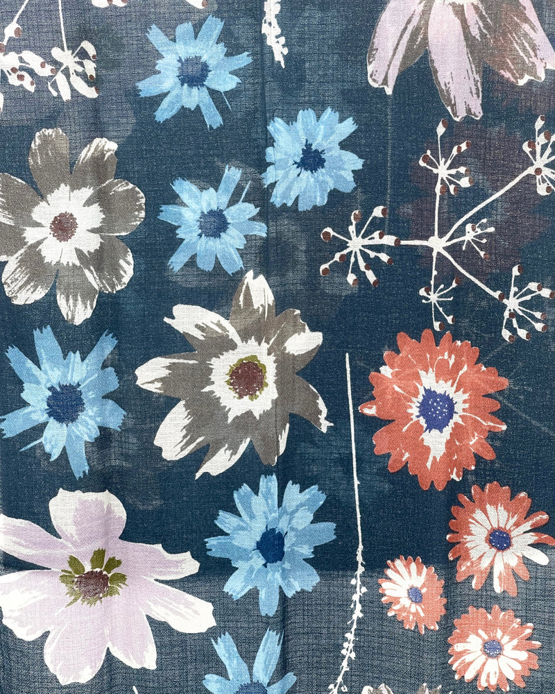 Bed of Flowers Wool & Silk Scarf