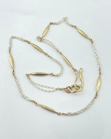 Julie Cohn Grain Bronze and Sterling Chain Necklace