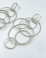 Biba Schutz Large Silver Cluster Earrings