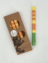 Striped Dinner Candles, Box of 4