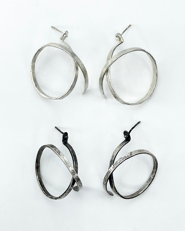 Biba Schutz Open Silver Hoops