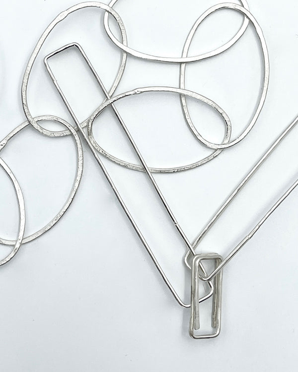 Biba Schutz Rectangle and Oval Necklace