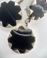 Jane Diaz Double Round Stone Drop Earrings