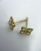 Adel Chefridi Flower Mosaic Diamond & 18kt. Gold Earrings