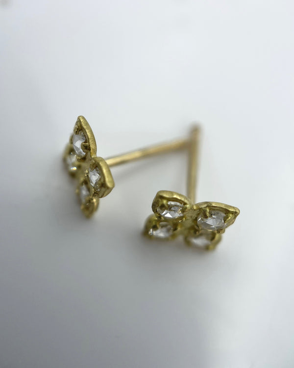 Adel Chefridi Flower Mosaic Diamond & 18kt. Gold Earrings