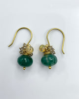 River Song Green Chalcedony Fringe Earrings
