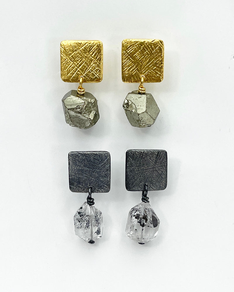 Heather Guidero Carved Small Tab Post Earrings