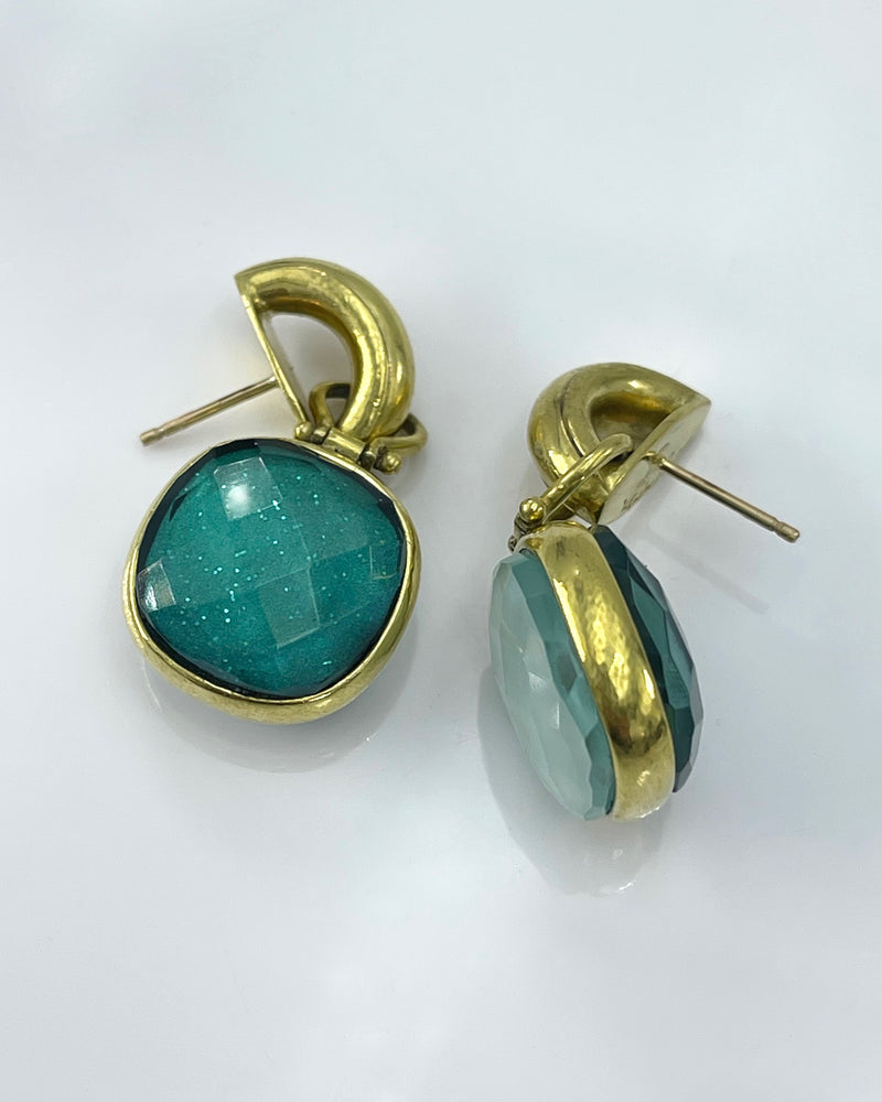 Vaubel Designs Two Stone Reversible Earrings