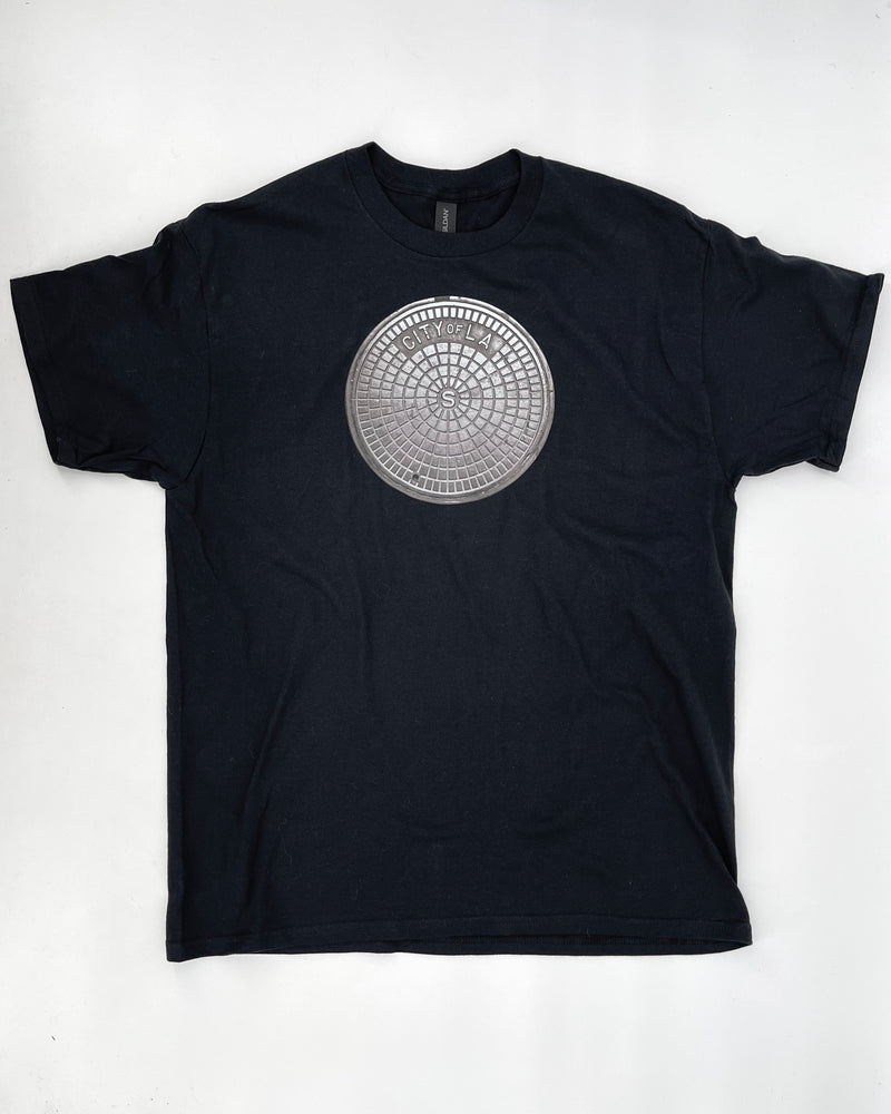 L.A. Sewer Cover T-Shirt in Black