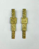 Heather Guidero Hammered Delicate Tab Line Earrings