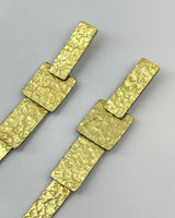 Heather Guidero Hammered Delicate Tab Line Earrings