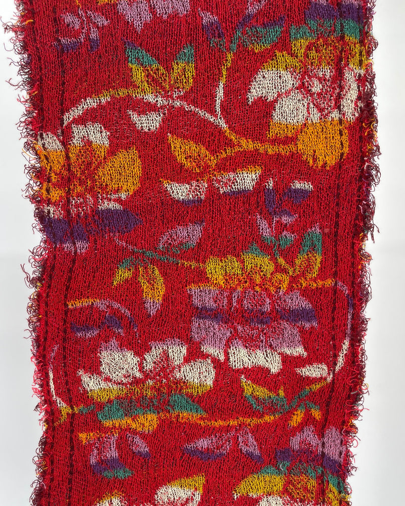 Small Cotton Scarf with Floral Pattern