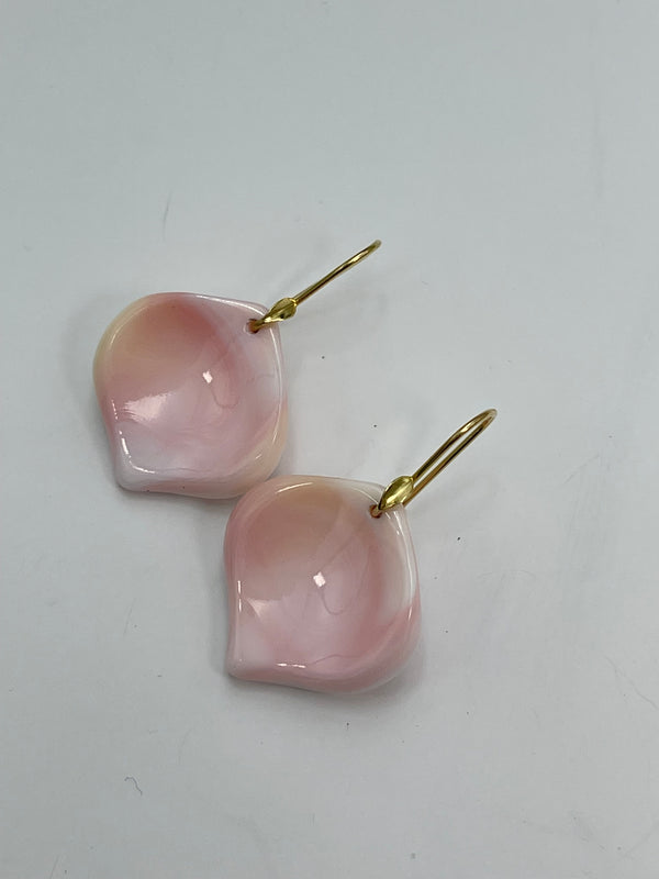 Annette Ferdinandsen Pink Conch Rose Petal Earrings