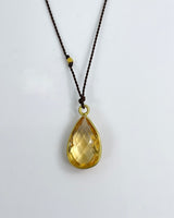 Margaret Solow Faceted Oval Citrine Necklace