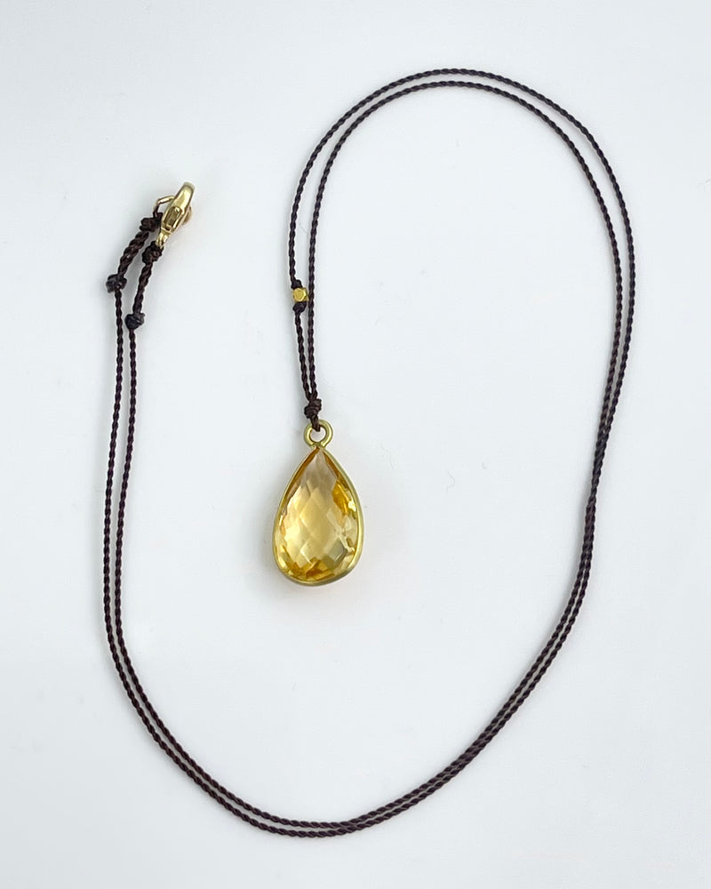 Margaret Solow Faceted Oval Citrine Necklace