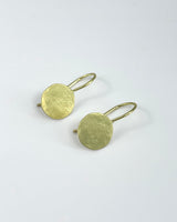 Sarah McGuire 18kt. Plain Parchment Disk Earrings