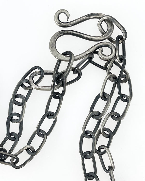 Jaye Woodstock Long Chain Necklace with "S" Clasp