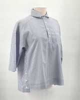 Basco Cotton Pullover Stripe Shirt, Mix Blue